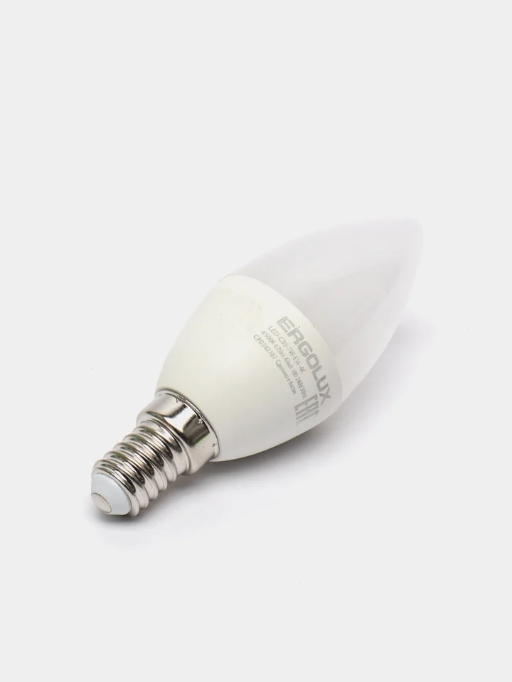 Лампа светодиодная Е14 Ergolux 7 Вт "Свеча", LED-C35-7W-E14