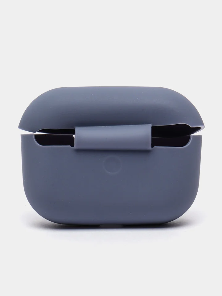 Синий меланж силиконовый чехол для наушников Apple Airpods Pro