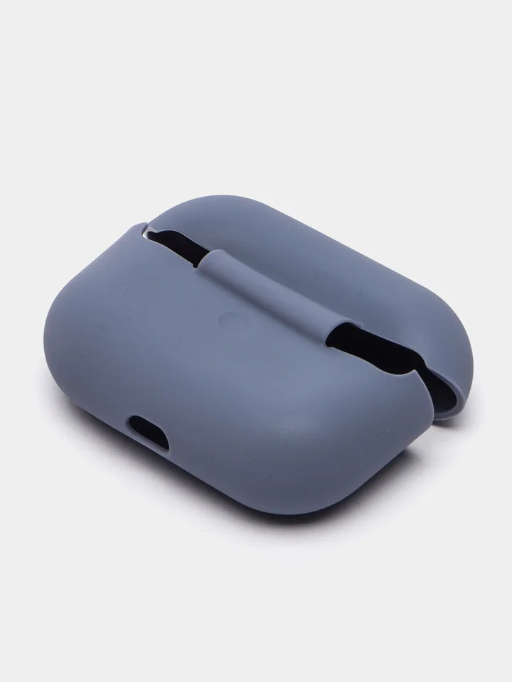 Синий меланж силиконовый чехол для наушников Apple Airpods Pro