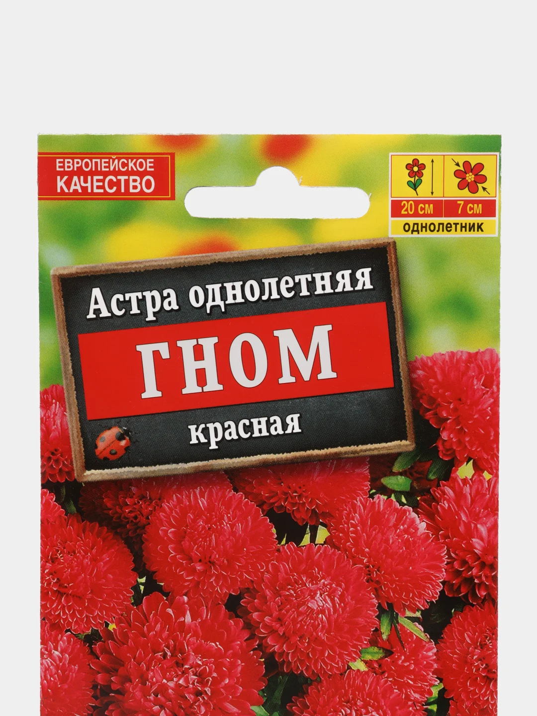 Семена Астра "Гном", красная