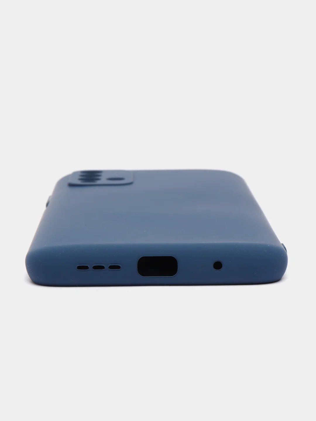 Темно-синий чехол для Samsung A22 M32 Xiaomi Redmi 9T с подложкой из микрофибры и защитой для камеры