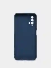 Темно-синий чехол для Samsung A22 M32 Xiaomi Redmi 9T с подложкой из микрофибры и защитой для камеры