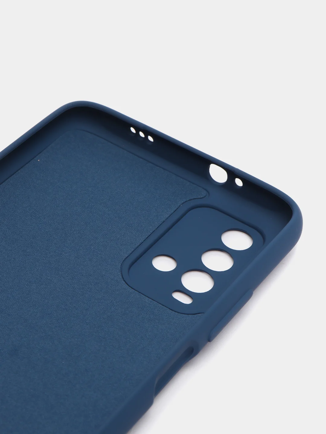 Темно-синий чехол для Samsung A22 M32 Xiaomi Redmi 9T с подложкой из микрофибры и защитой для камеры