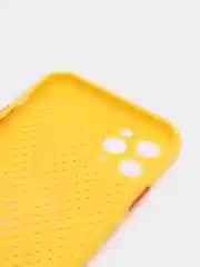 Желтый чехол силиконовый с перфорацией для Айфон  iPhone 11 /11 Pro / 11 Pro Max / 12
