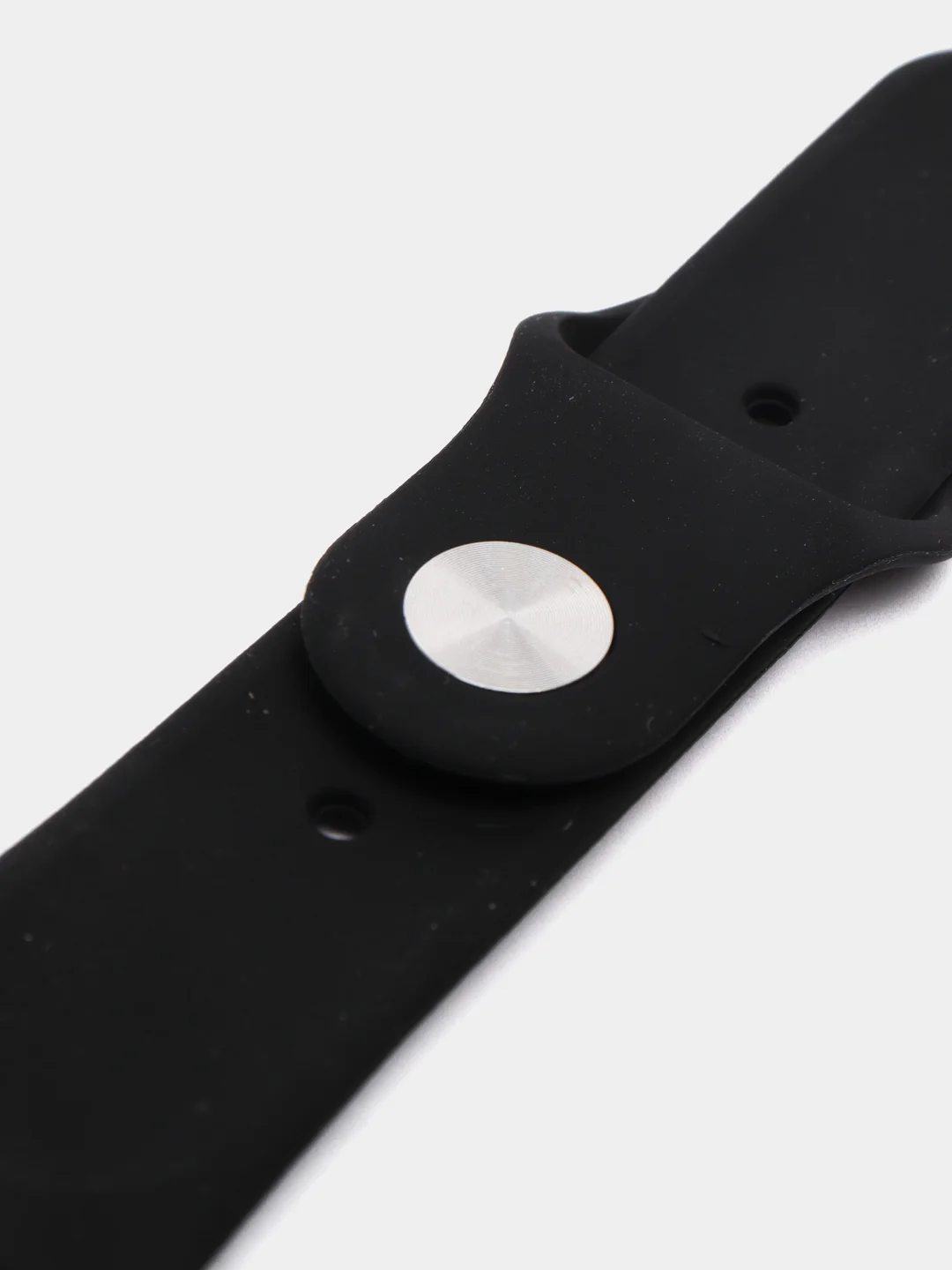 Черный силиконовый ремешок для Apple Watch 3, 4, 5, 6, 7, SE на 38/42/40/44