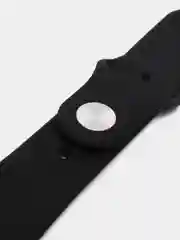 Черный силиконовый ремешок для Apple Watch 3, 4, 5, 6, 7, SE на 38/42/40/44