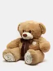 Плюшевый мишка I love you, кофейный, 110 см