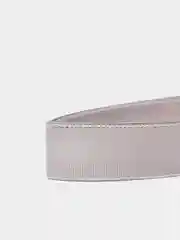 Серый репсовая лента с люрексом и атласной вставкой