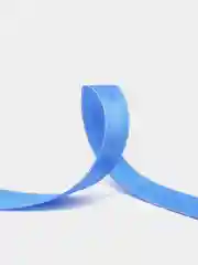 Синий репсовая лента с люрексом и атласной вставкой