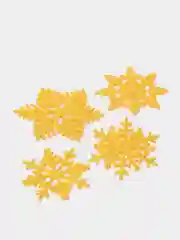 Золотой блестящие снежинки из фоамирана, 5,3-4,5 см