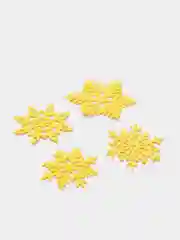 Золотой блестящие снежинки из фоамирана, 5,3-4,5 см