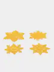 Золотой блестящие снежинки из фоамирана, 5,3-4,5 см