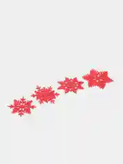 Красный блестящие снежинки из фоамирана, 5,3-4,5 см