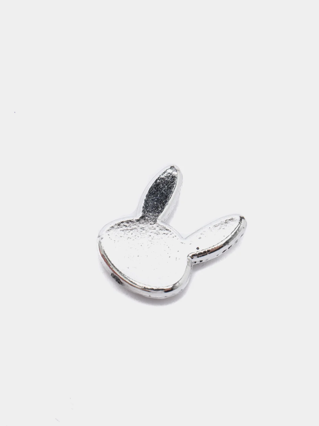 Серебряный кабошоны "Зайчик", 5 шт, 11х16 мм