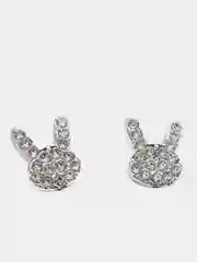 Серебряный кабошоны "Зайчик", 5 шт, 11х16 мм