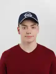 Синий меланж кепка-бейсболка в стиле Opel, унисекс
