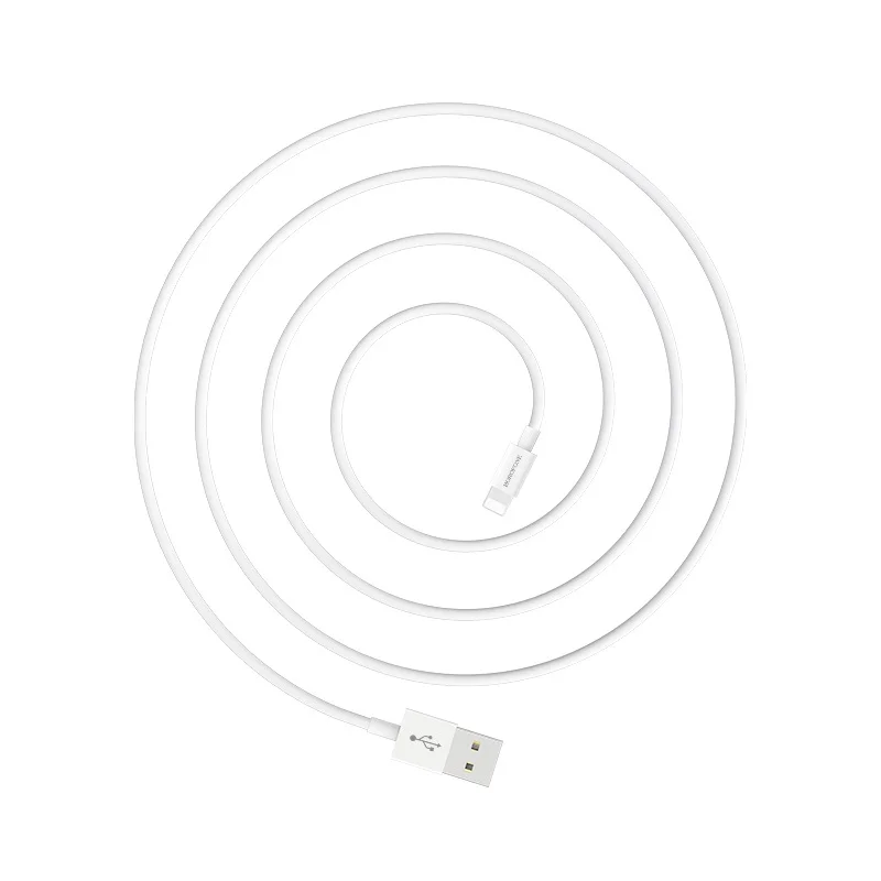 Белый usb Кабель iPhone 8pin, 2.4A, 1м, Borofone BX22