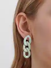 Серый акриловые серьги-цепочки