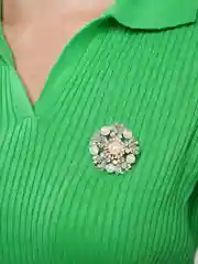 Ледяной брошь на булавке женская "Цветущий Бутон"