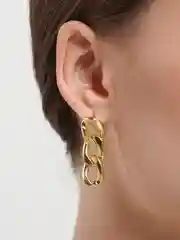 Золотой серьги-цепочки
