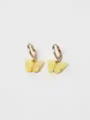Желтый серьги "Бабочки"