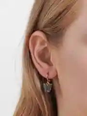 Черный серьги "Бабочки"