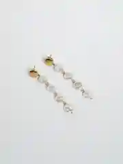 Золотой серьги с жемчугом Xuping, вечерние, длинные