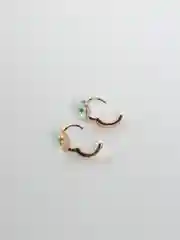 Лайм серьги с камнем Swarovski, Xuping, позолота