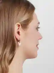 Белый серьги "Бабочки"