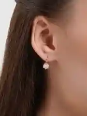 Белый серьги детские и женские из медицинского сплава, гипоаллергенные