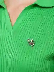 Серый брошь женская "Балерина"