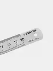 Линейка Stayer нержавеющая, двухсторонняя, гравированная шкала, 20 см