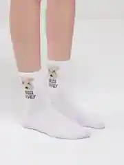 Белый носки с медведями