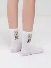 Белый носки с медведями
