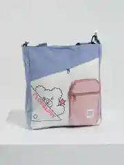 Голубой сумка-шоппер