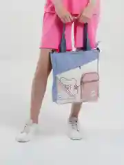 Голубой сумка-шоппер