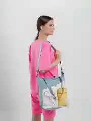 Бирюзовый сумка-шоппер