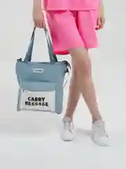Бирюзовый сумка-шоппер