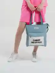 Бирюзовый сумка-шоппер