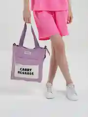 Сиреневый сумка-шоппер