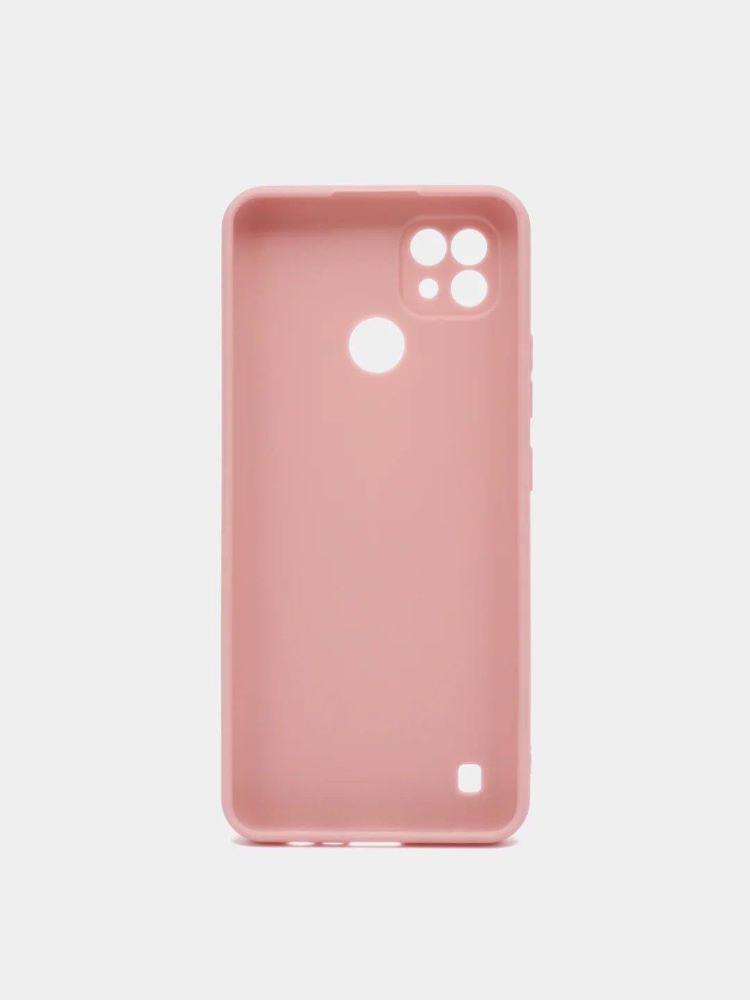 Бежевый чехол для Realme C21 силиконовый матовый однотонный