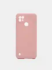 Бежевый чехол для Realme C21 силиконовый матовый однотонный