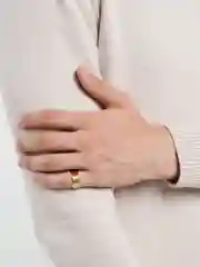Золотой кольца "Коноха" из аниме "Наруто"
