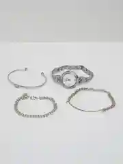 Серебряный часы женские с браслетами