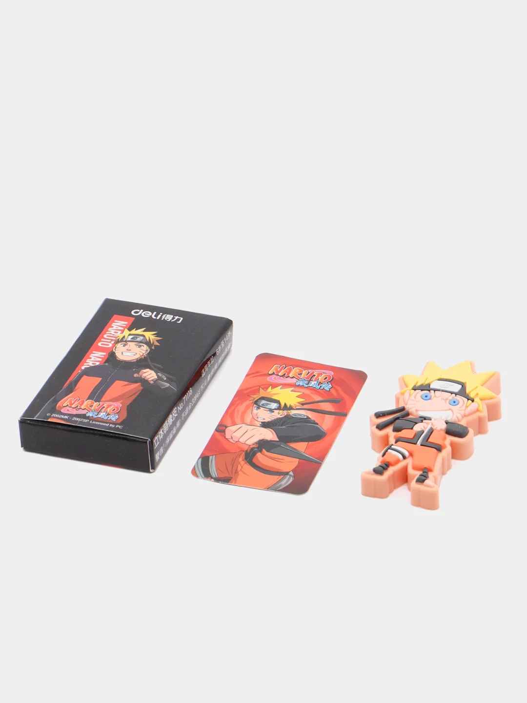 Оранжевый ластик в форме персонажей из аниме "Naruto"