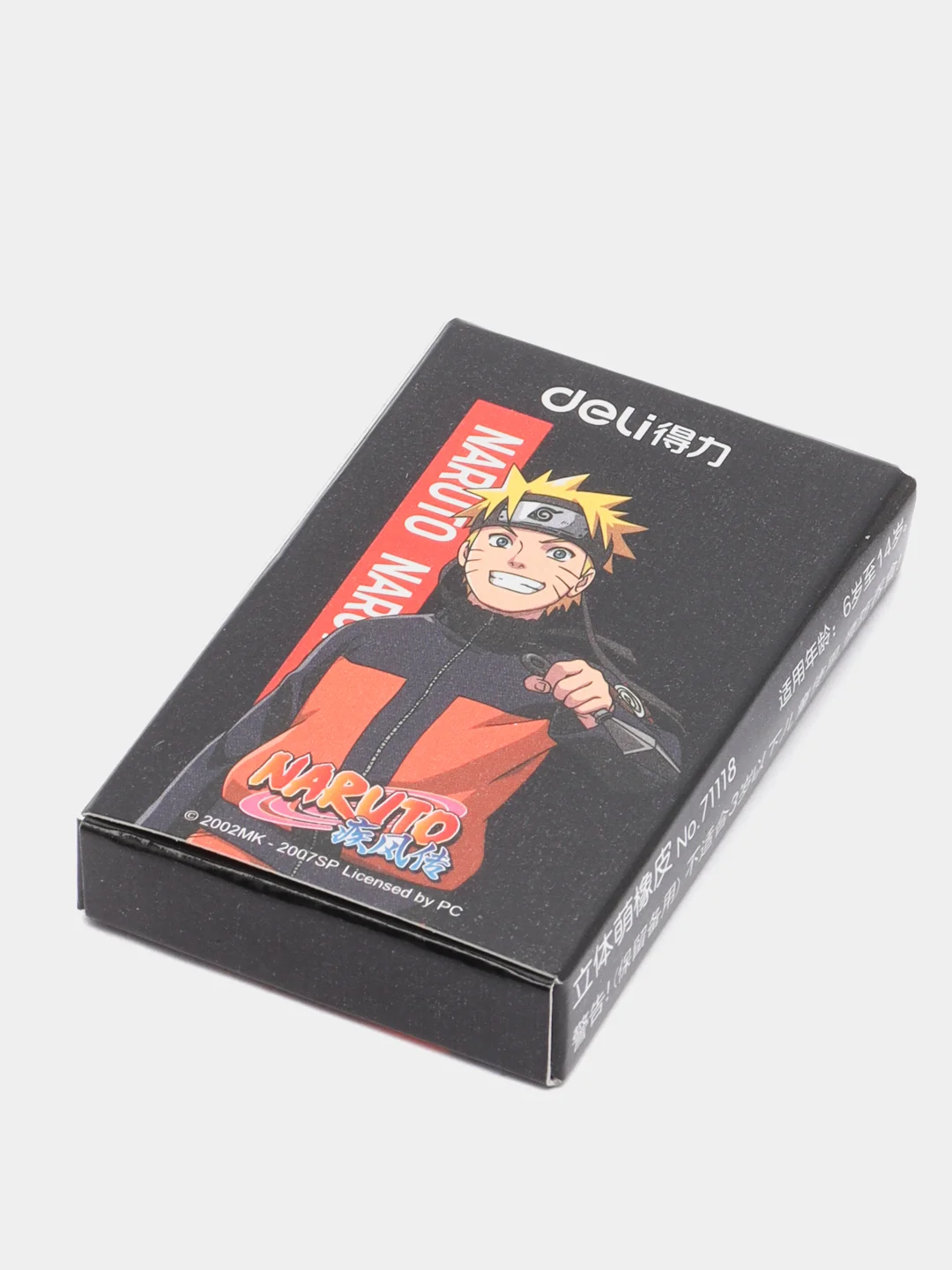 Оранжевый ластик в форме персонажей из аниме "Naruto"