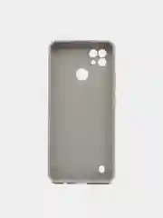 Серый чехол для Realme C21 силиконовый матовый однотонный