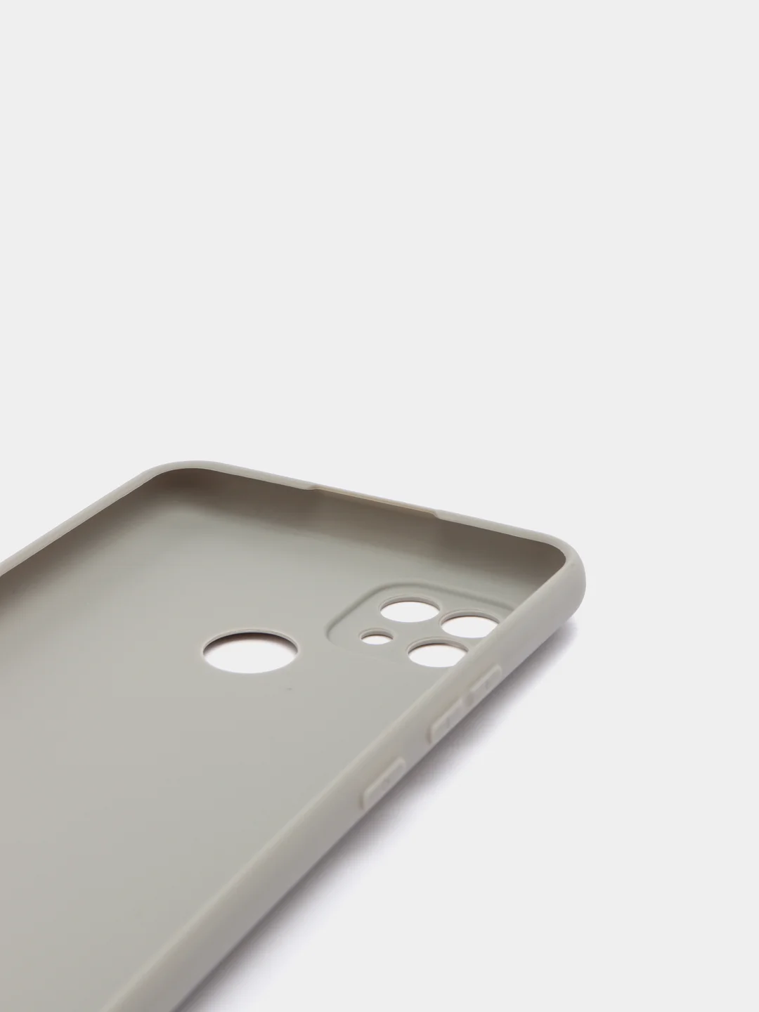 Серый чехол для Realme C21 силиконовый матовый однотонный
