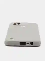 Серый чехол для Realme C21 силиконовый матовый однотонный