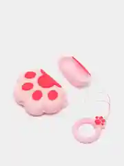 Розовый чехол для наушников Apple AirPods 1/2, кейс для наушников с карабином, аирподс